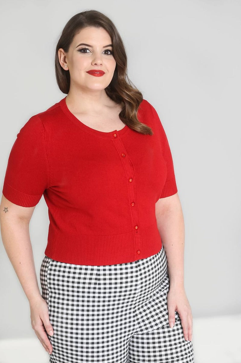 Long red on sale cardigan plus size