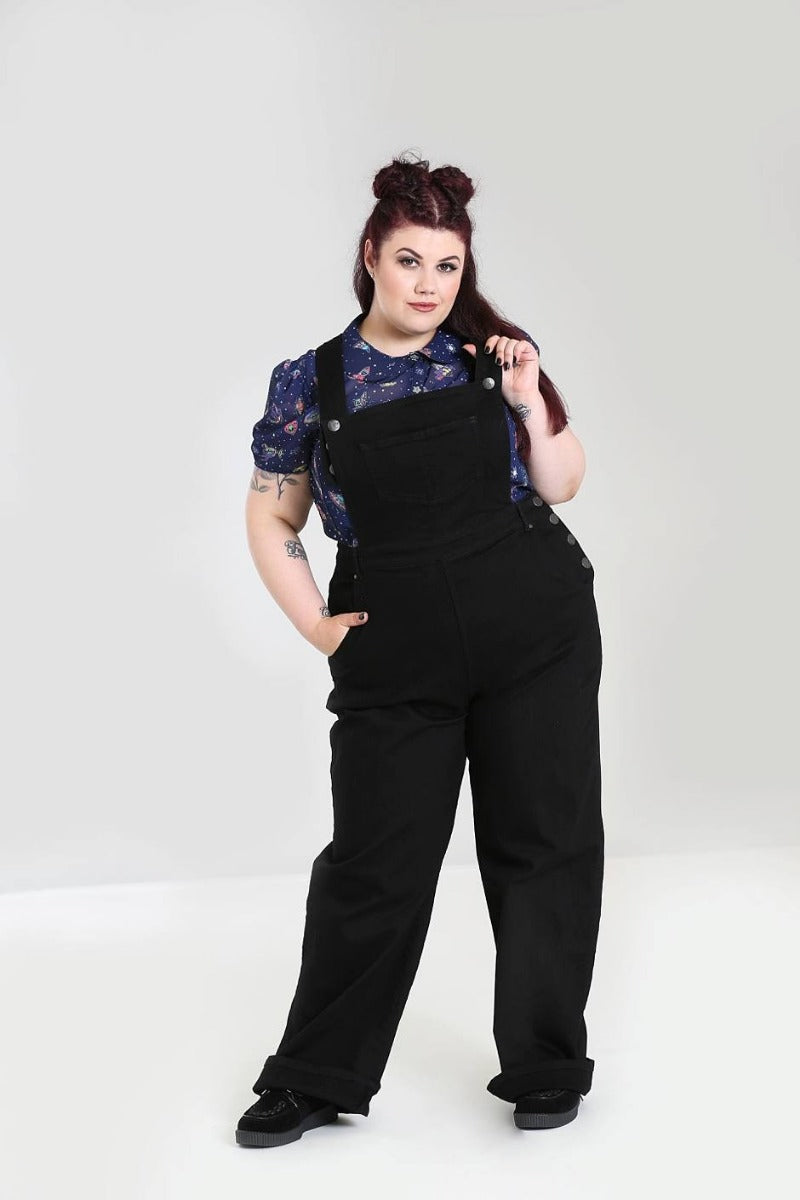 Black dungaree best sale