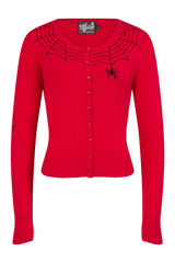 Spider Cardigan Red