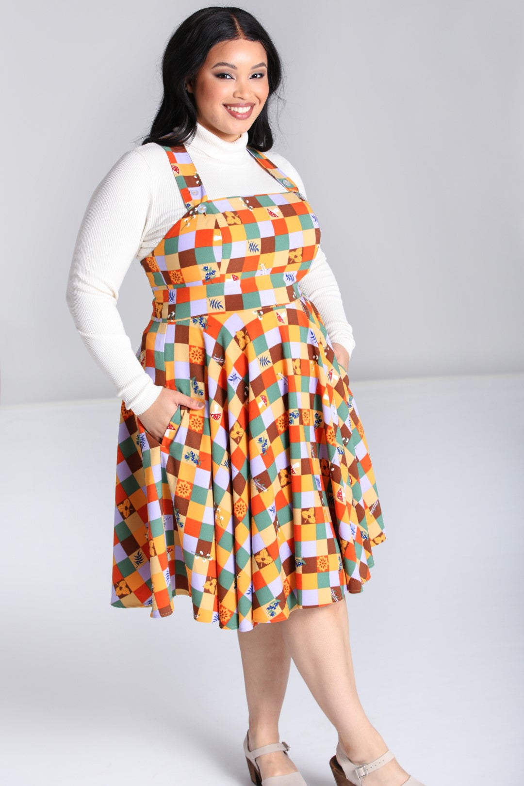 Plus size shop pinafore dress