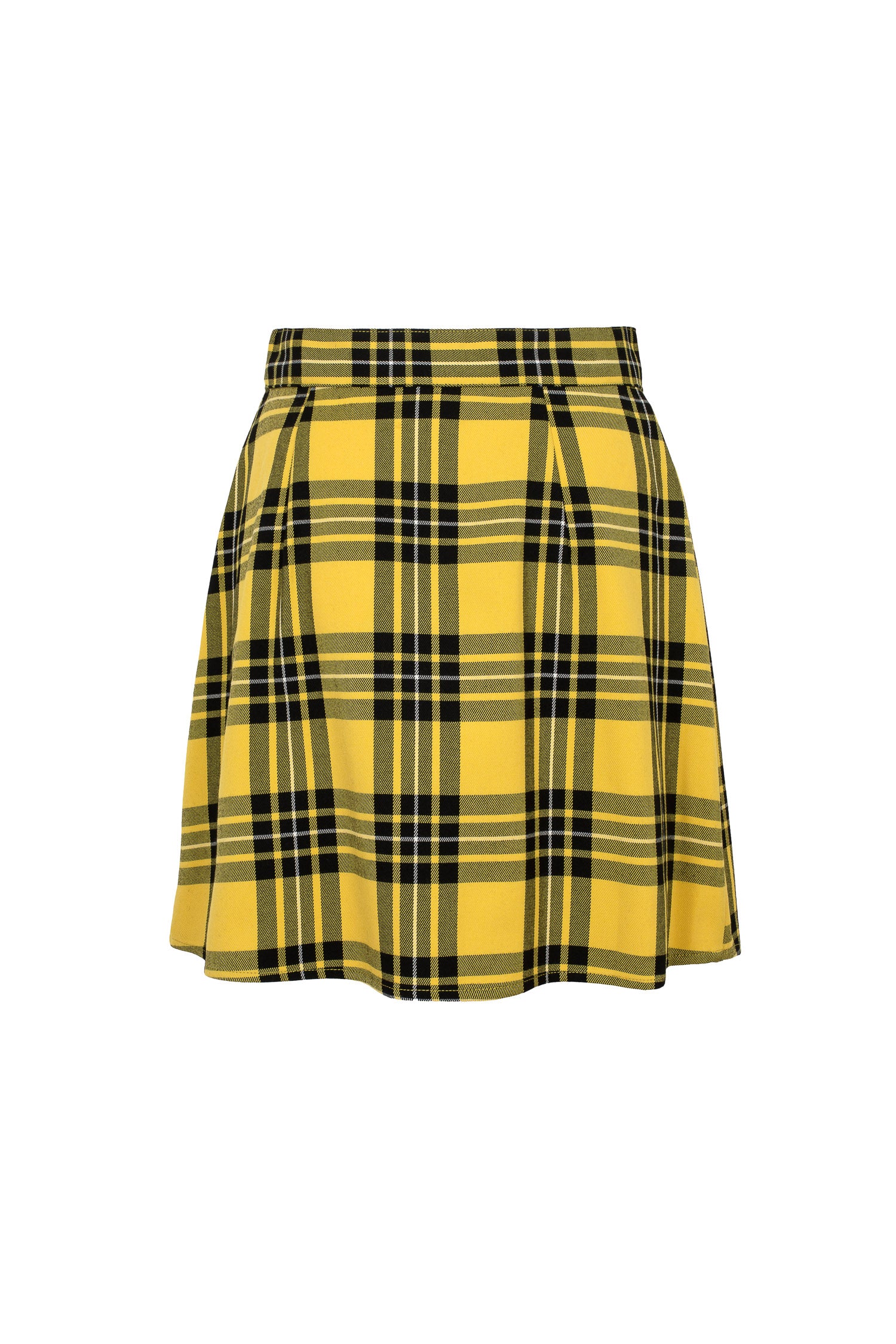 Plaid skirt yellow best sale