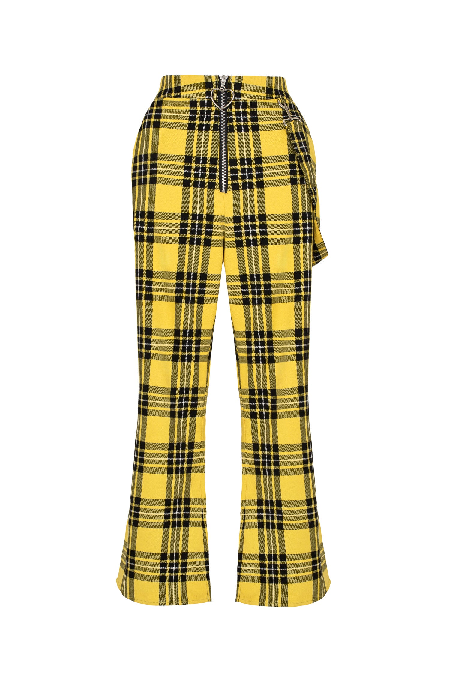 Black yellow plaid sales pants