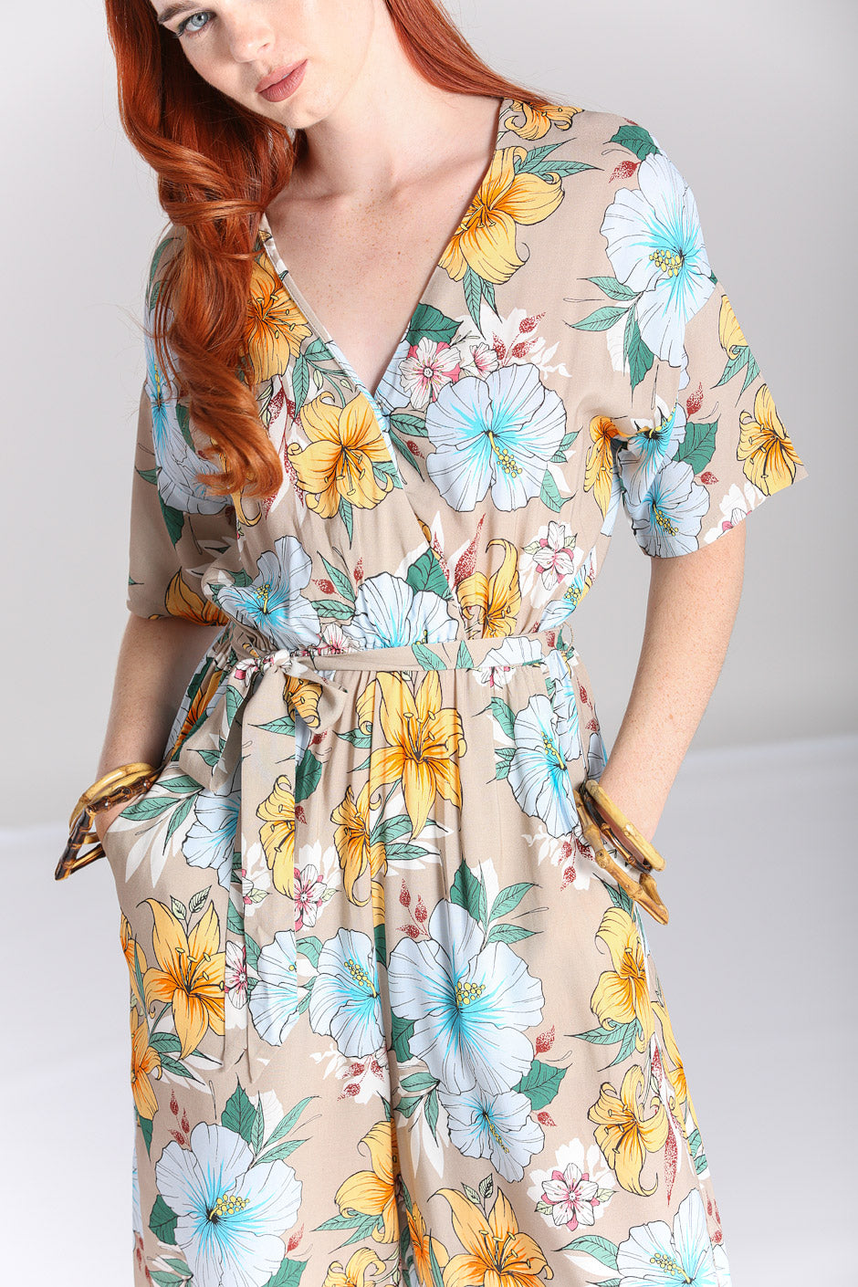 Pineapple print jumpsuit on sale