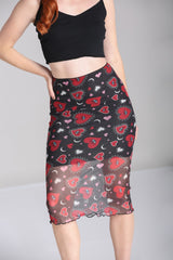 Kate Heart Mesh Skirt