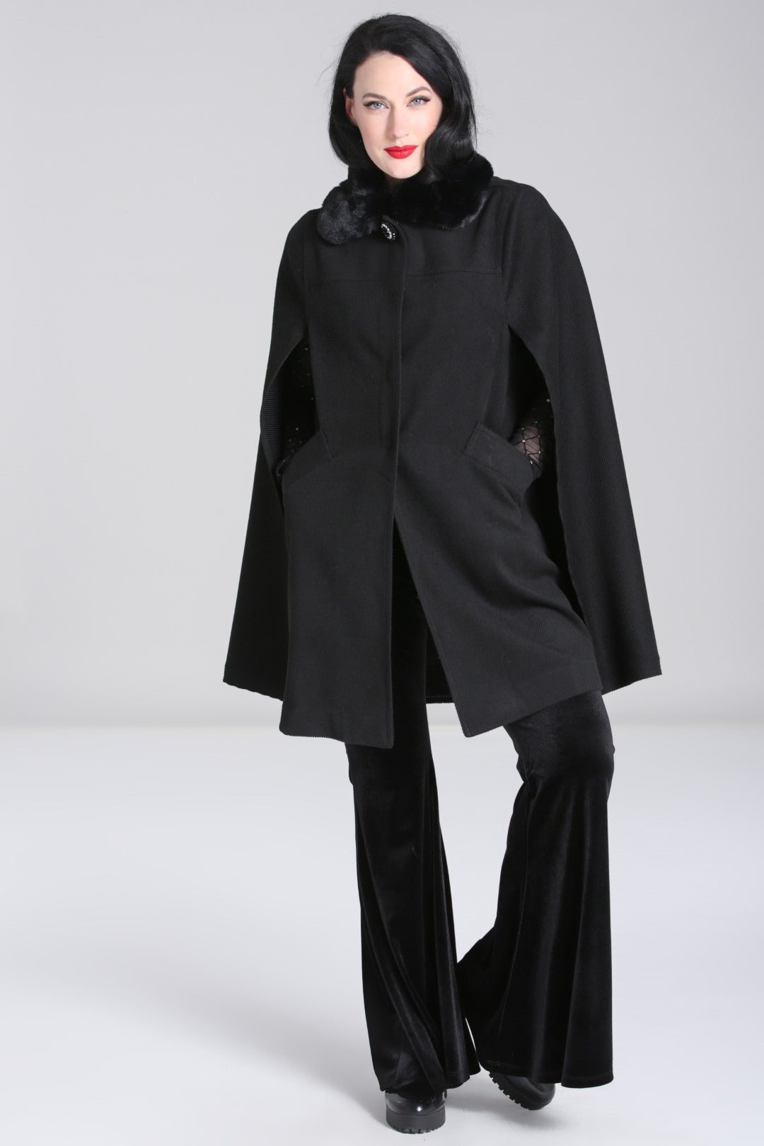 Long black 2025 cape coat