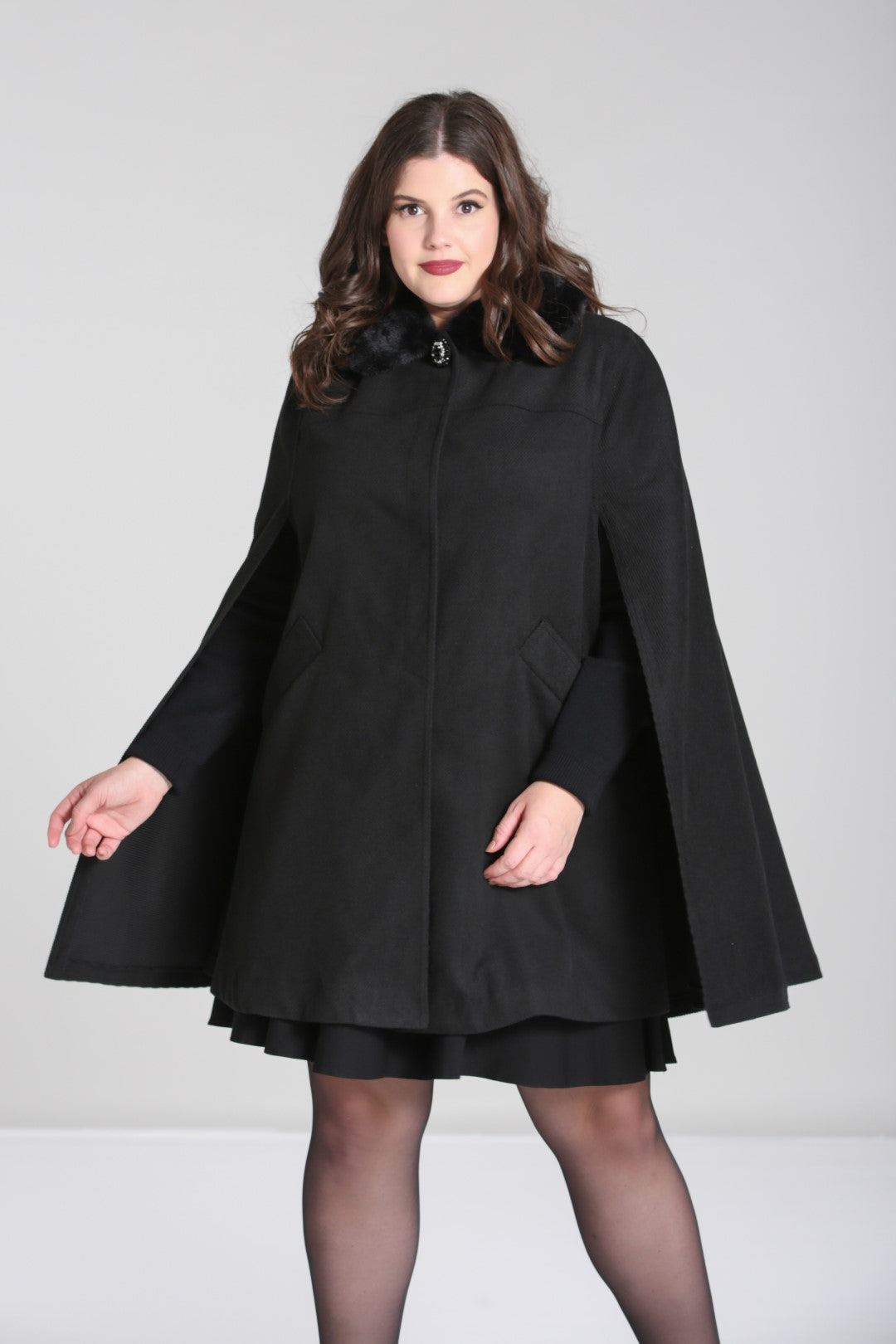 Plus size cheap cape coats