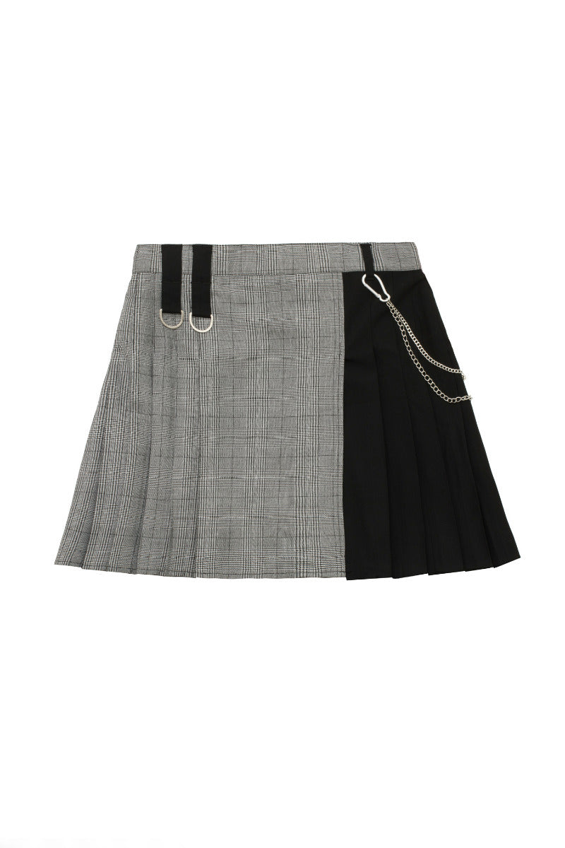 Monochrome check wrap mini skirt best sale