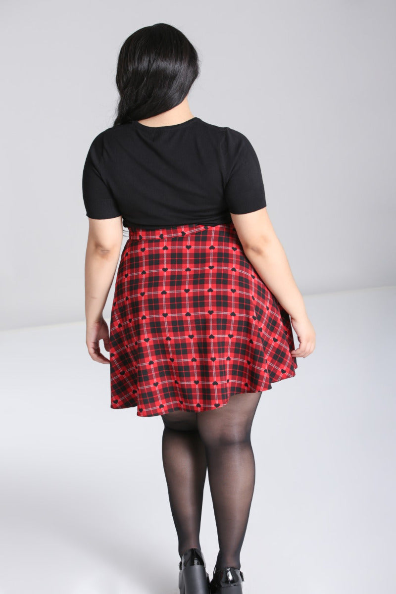 Plus Size Skirts Gothic Denim Tartan Skirts Up To 6XL