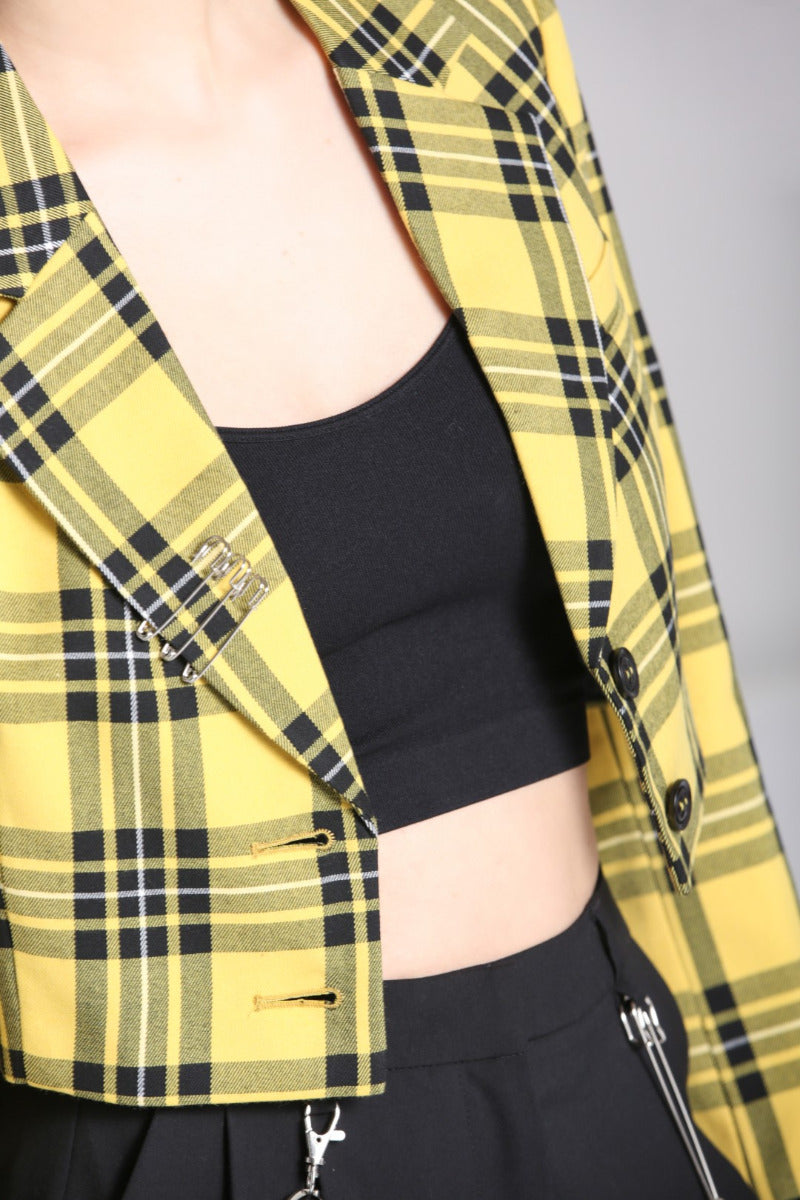 Black and yellow checkered jacket hotsell