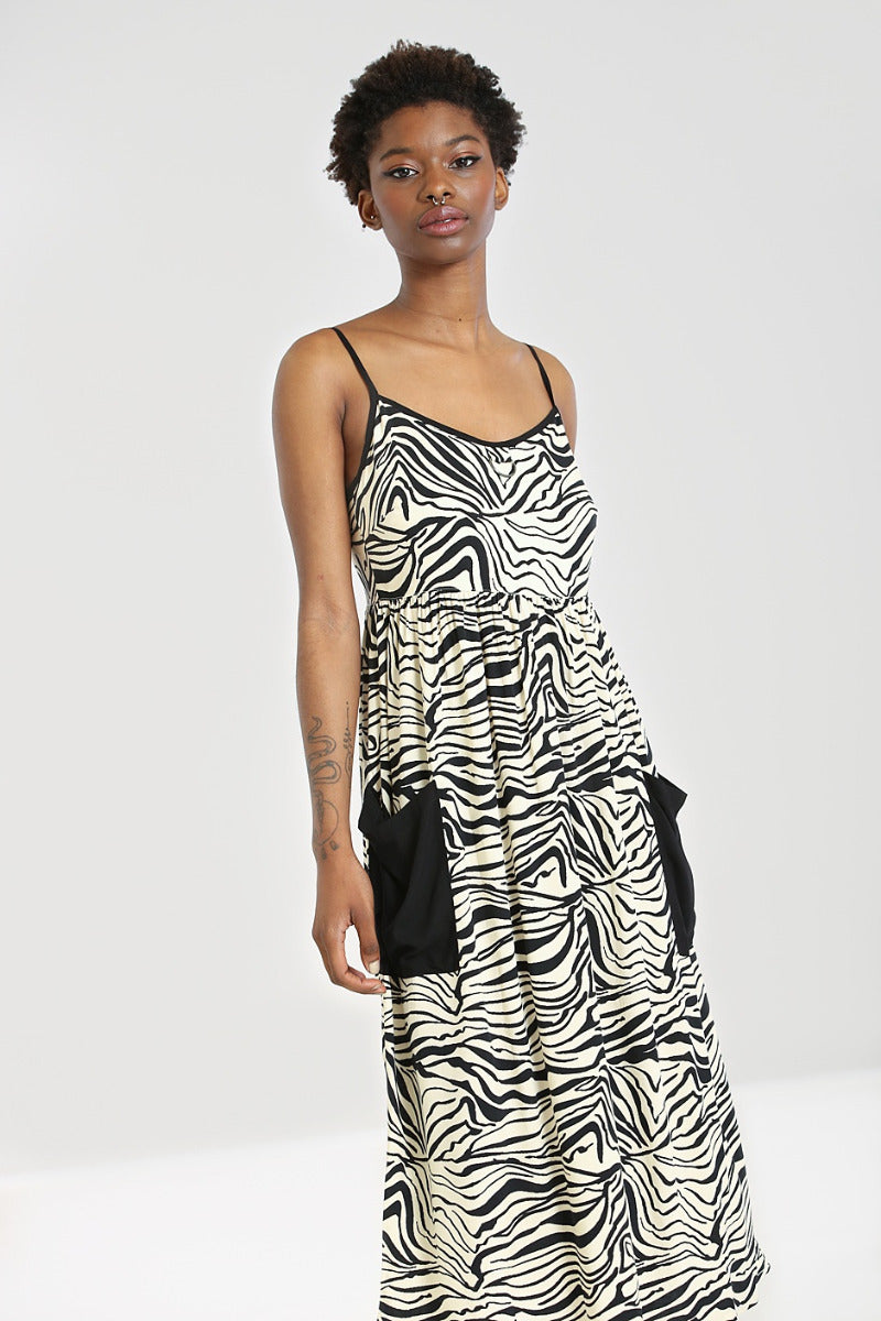 Maxi dress discount zebra print