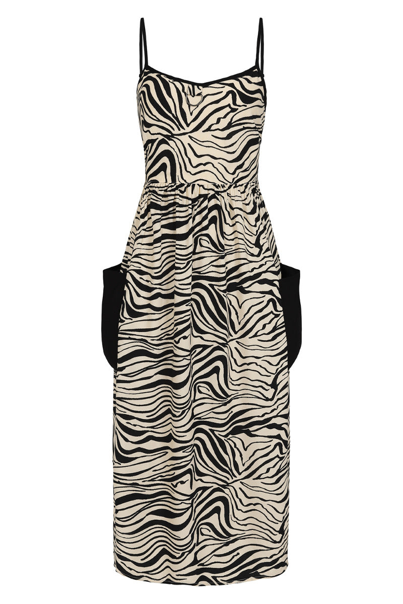 Geisha maxi best sale jurk zebra