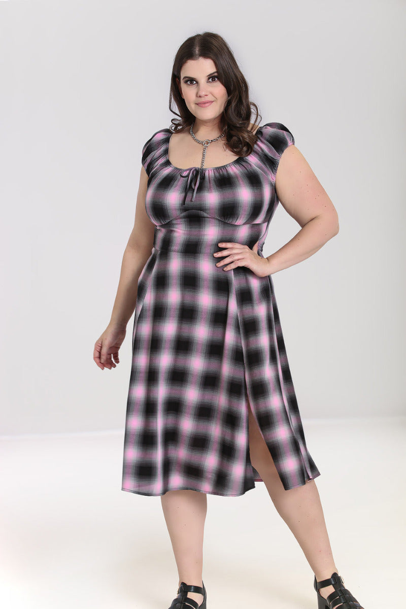 Plus size store plaid dress