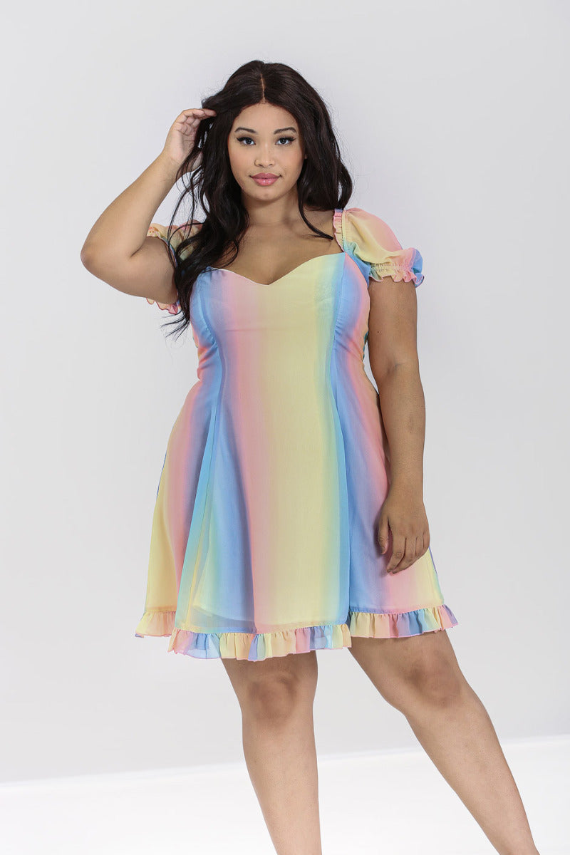 Pastel dress for sales chubby