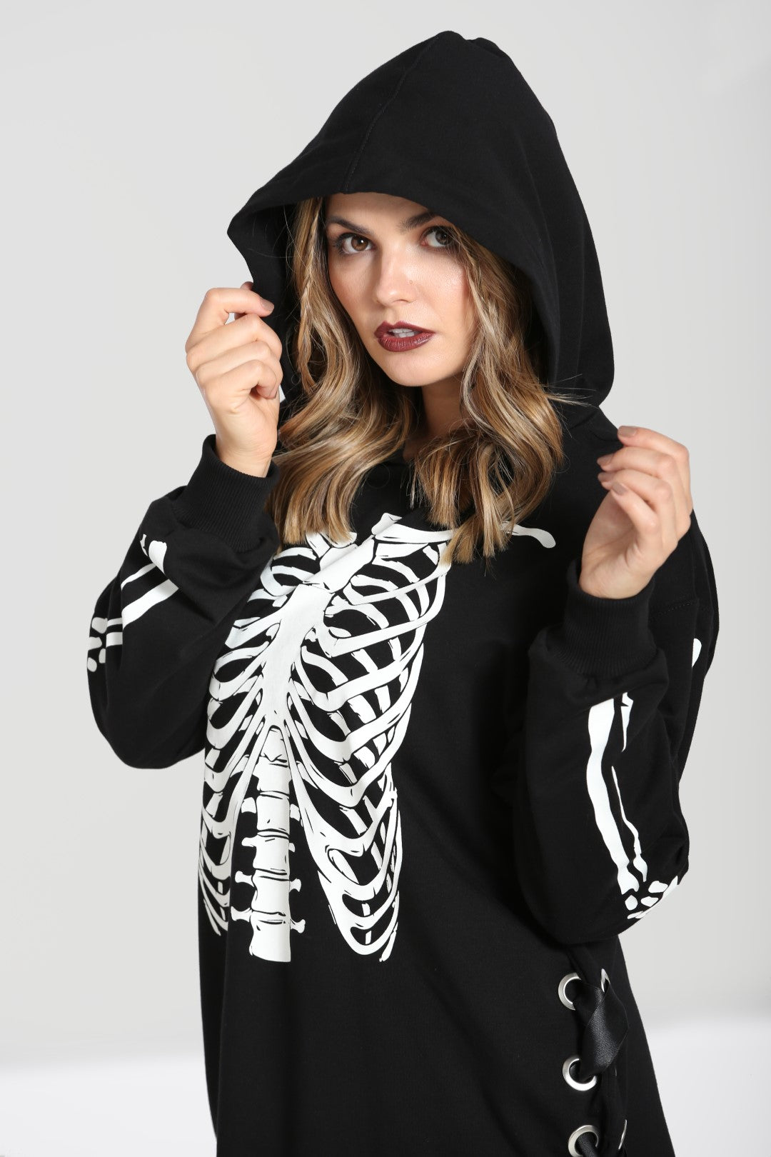 Skull hoodie dress on sale