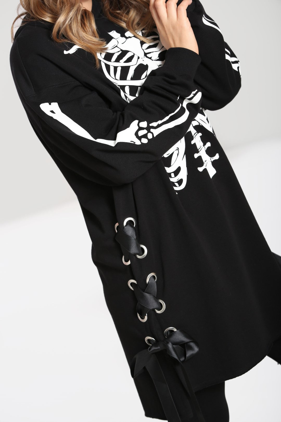 Long sleeve skeleton clearance dress