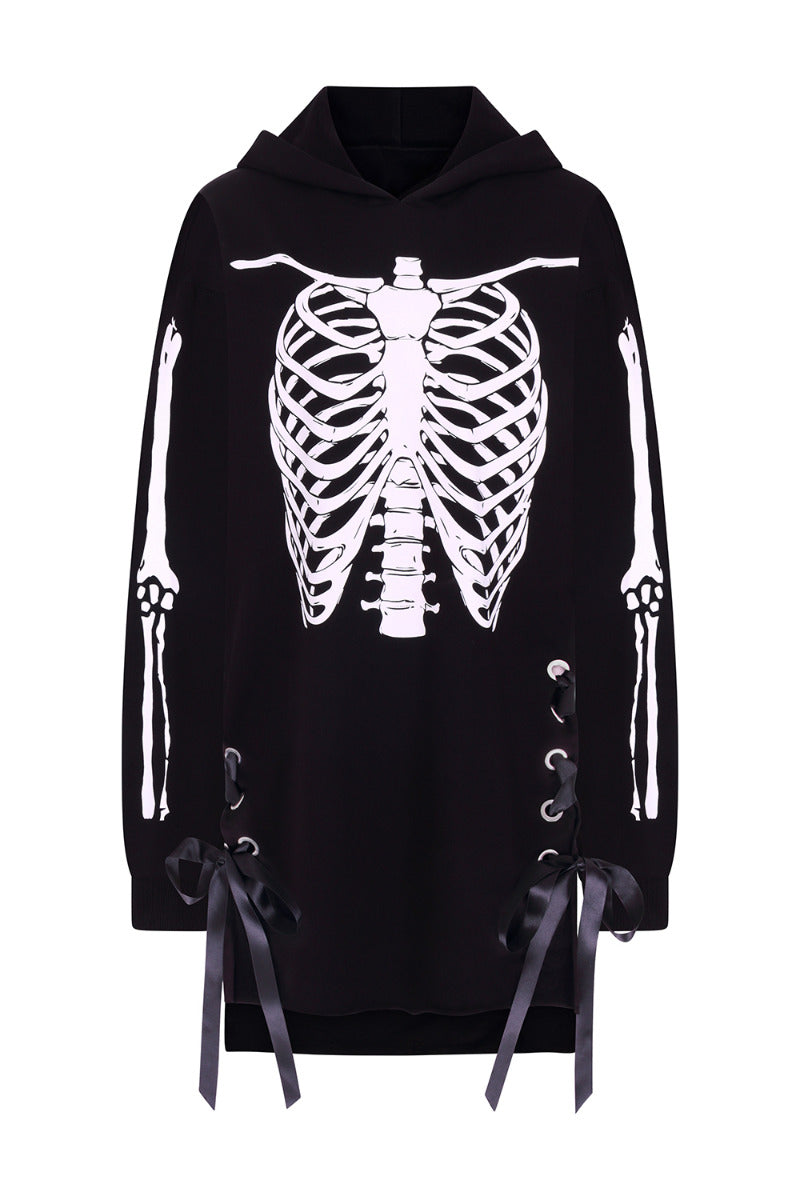 Skull hoodie dress on sale