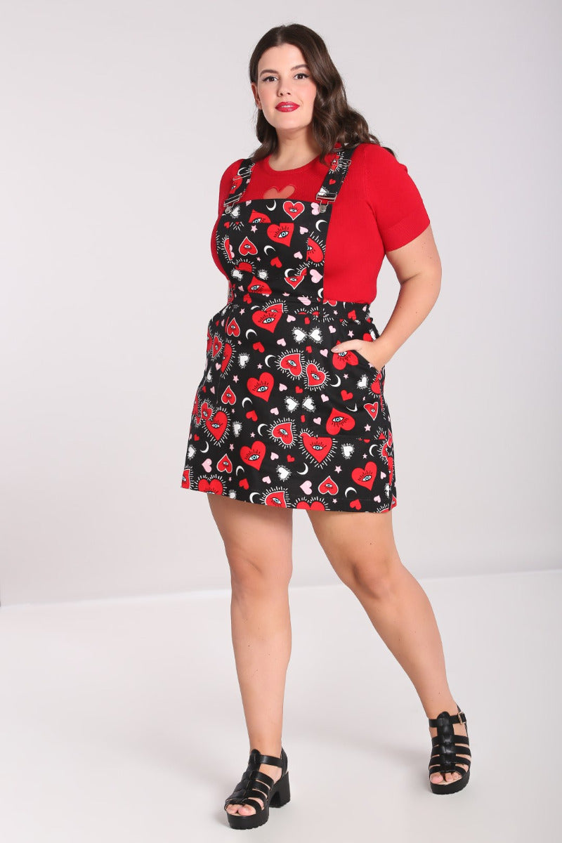 Heart store pinafore dress