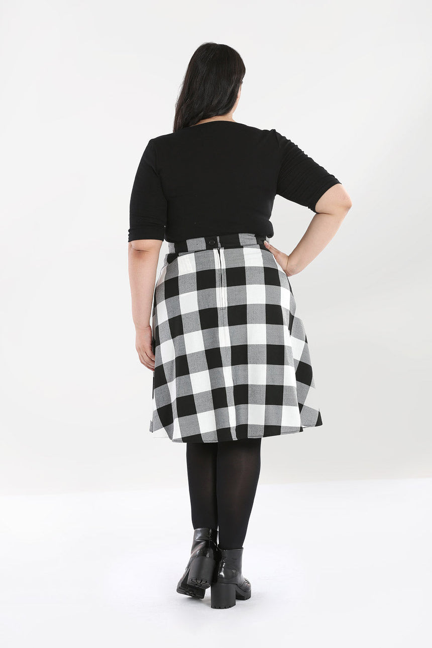 Teen Spirit Mid Skirt Black-White