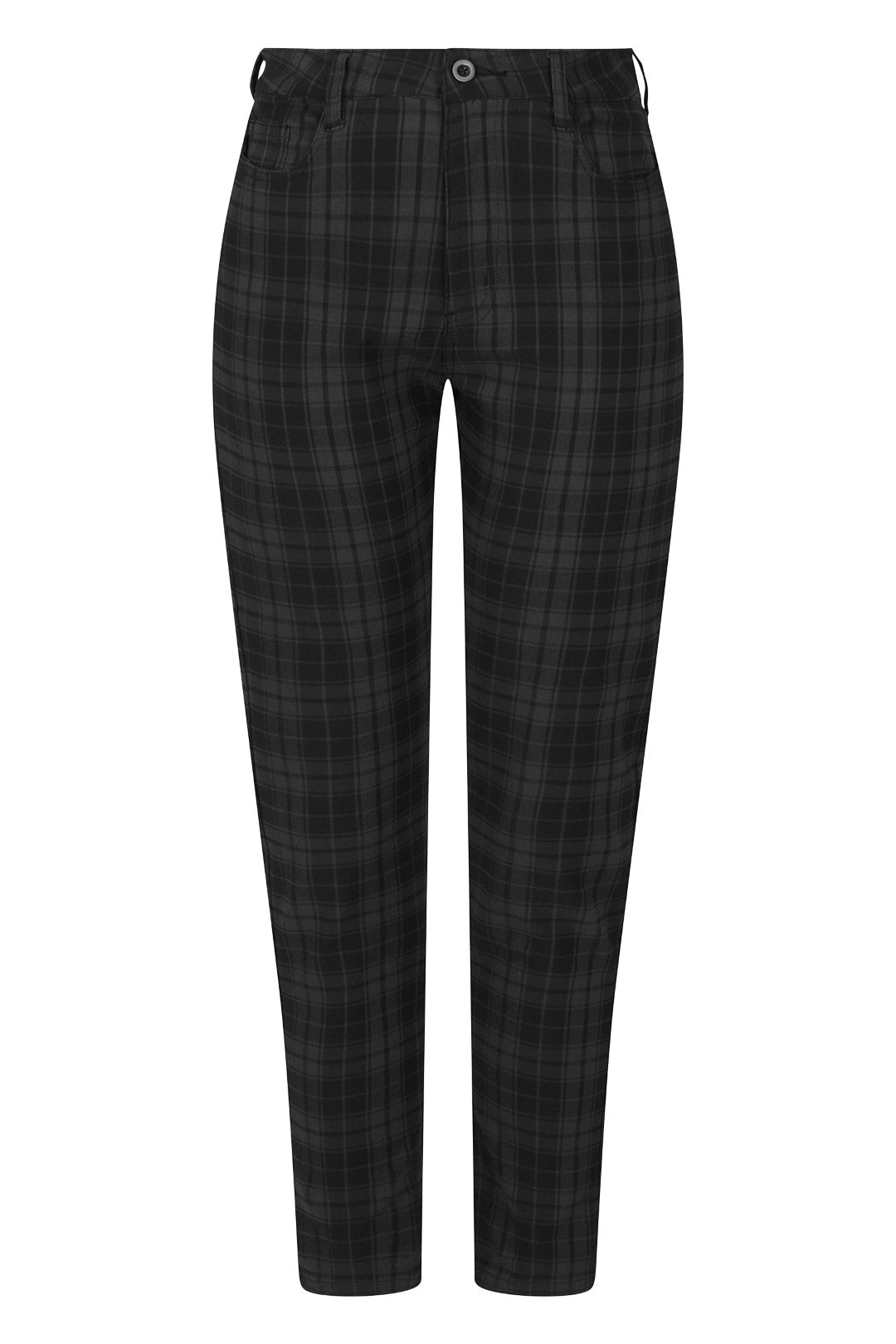 ASOS Skinny Pants in Plaid Check with Zip Details | ASOS