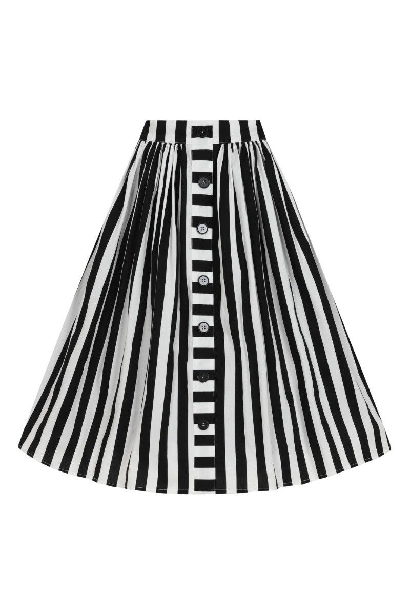 Black and white striped skirt xo hotsell