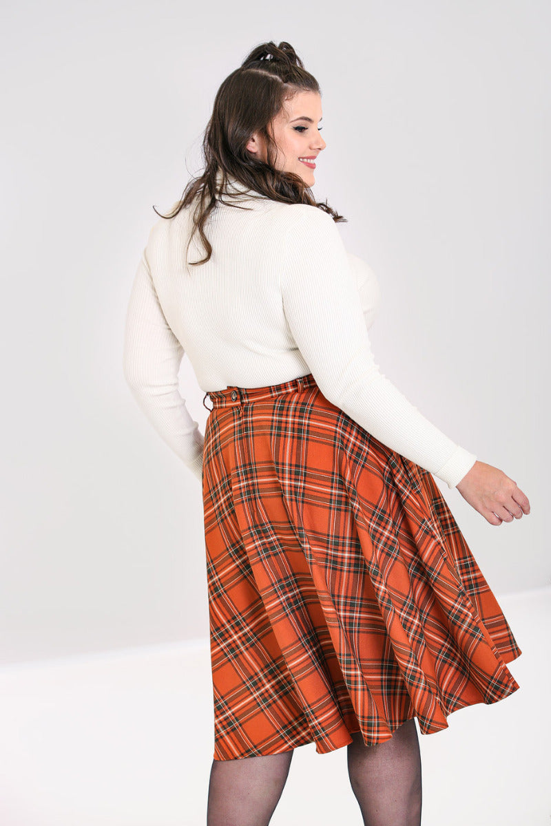 Plus size hotsell long tartan skirt