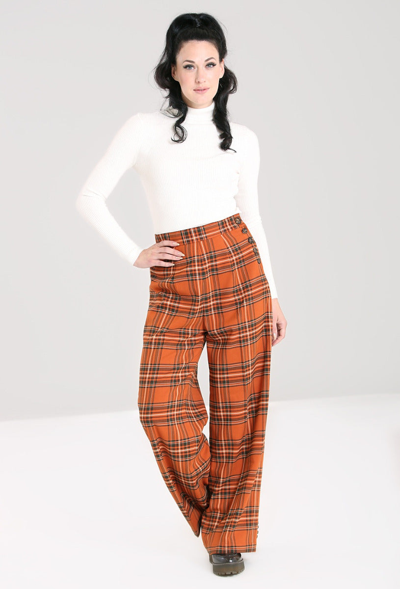 Orange and clearance checkered pants