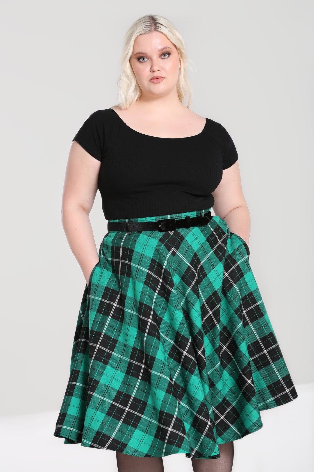 Long plaid skirt outlet plus size