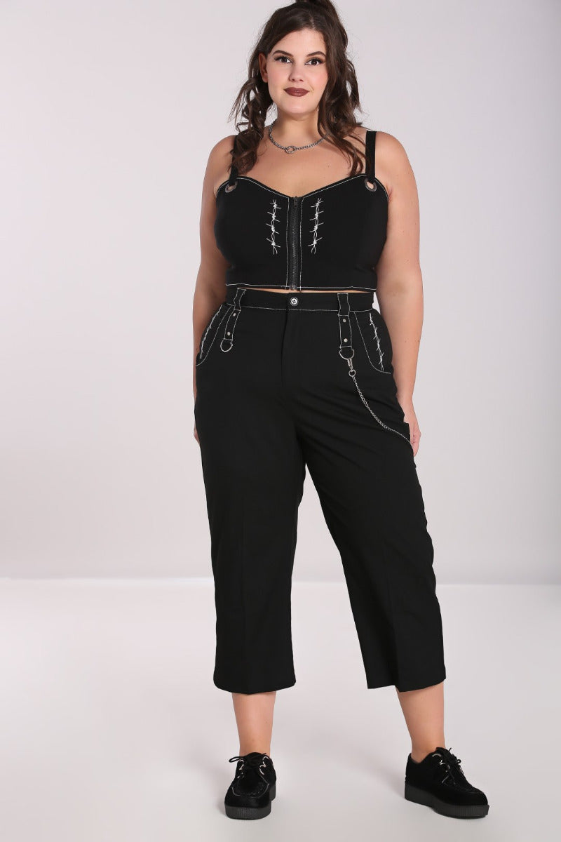City Chic | Women's Plus Size Pant Easy Crop - Navy - 14w : Target