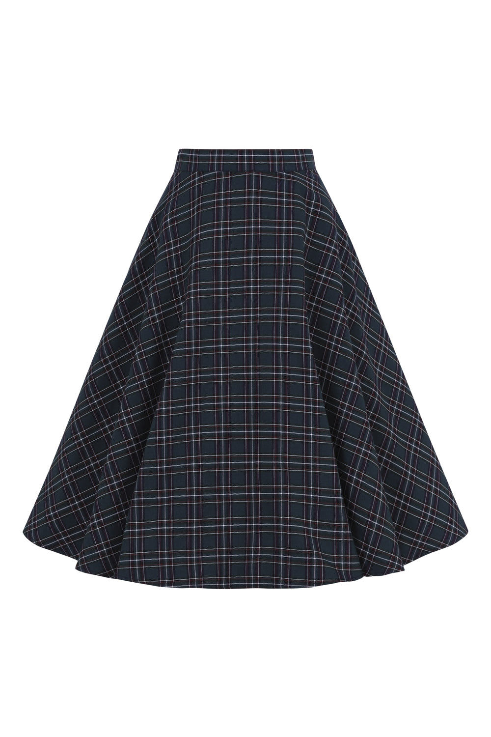 Black and white plaid skirt 50s best sale